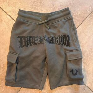 True Religion Kids Cargo Shorts M (10/12) Olive Green NWOT Streetwear